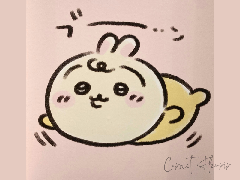 扉に装飾されたうさぎのベビーの絵