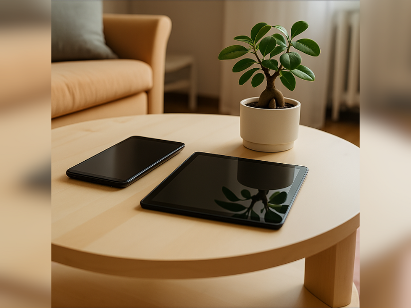 ベッドにスマホやタブレットを持ち込まないようにする習慣のイメージ画像