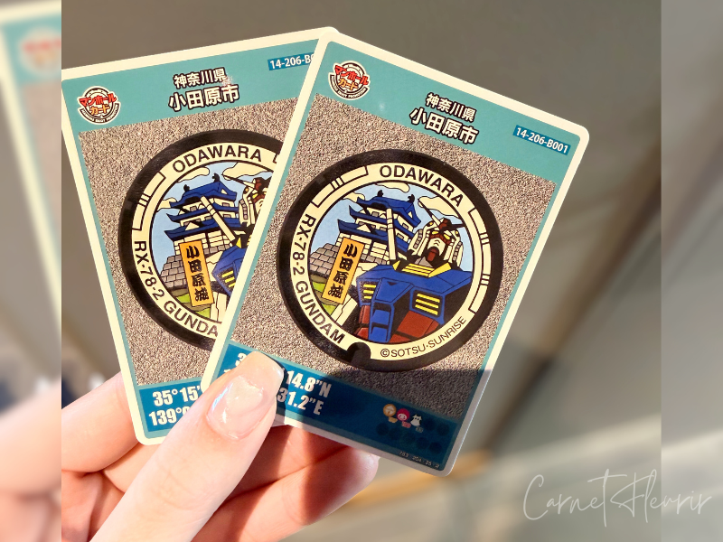 小田原市観光交流センターで配布されているマンホールカード