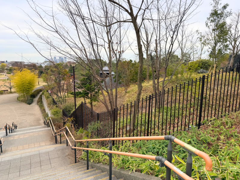 二子玉川公園、帰真園の風景。